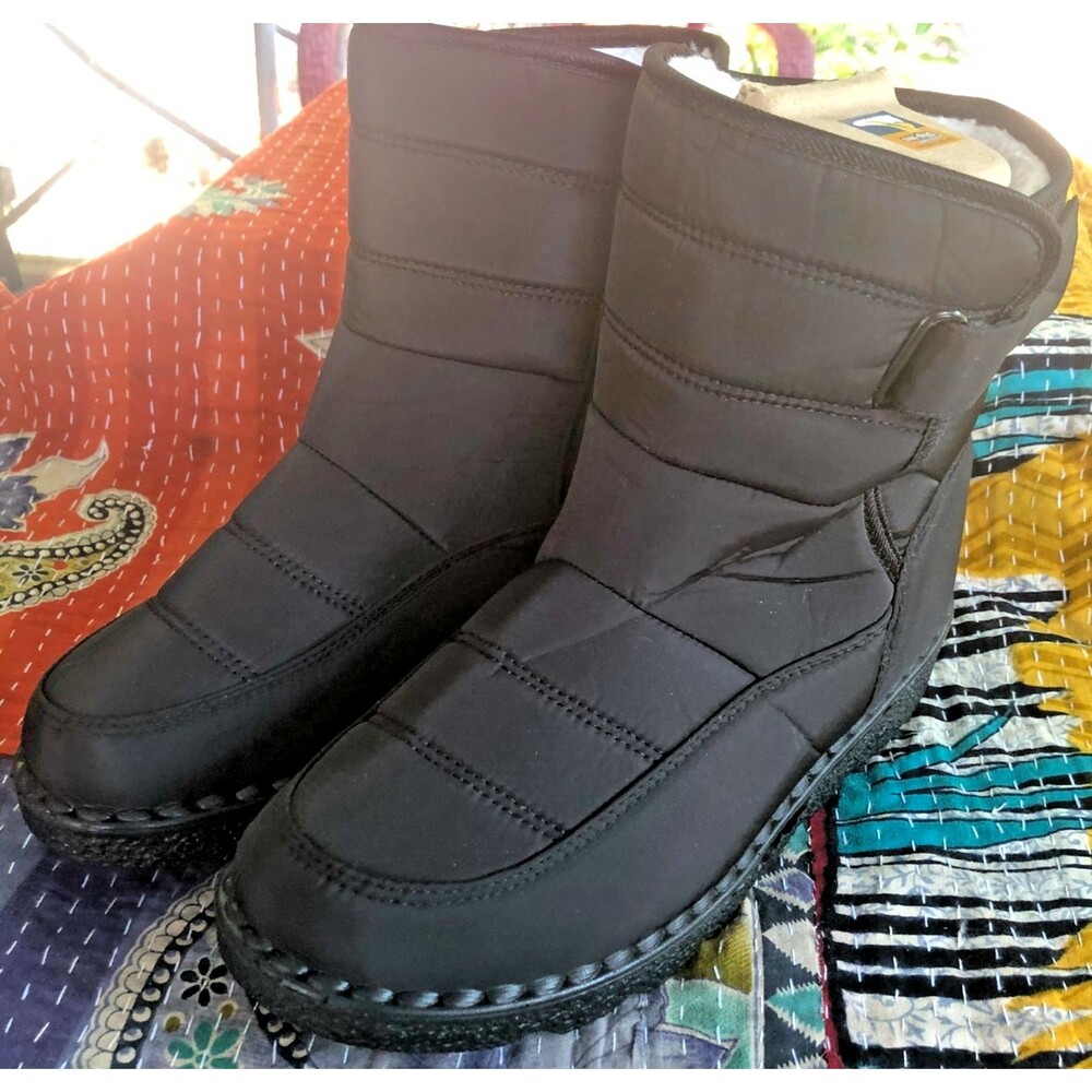 Women’s Weatherproof Black Quilted Fleece-lined Ankle Snow Boots EU 40, US 9.5